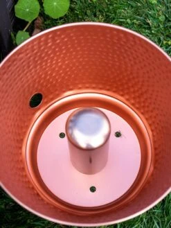 Hammered Copper Hose Pot With Lid -Comfortable Garden 8613311 0022