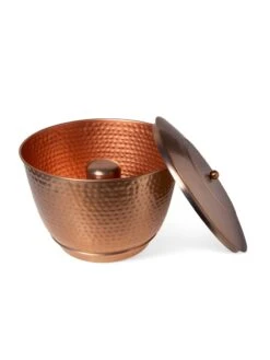 Hammered Copper Hose Pot With Lid -Comfortable Garden 8613311 5812
