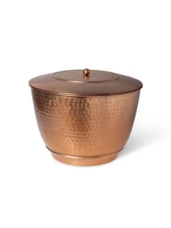 Hammered Copper Hose Pot With Lid -Comfortable Garden 8613311 5815