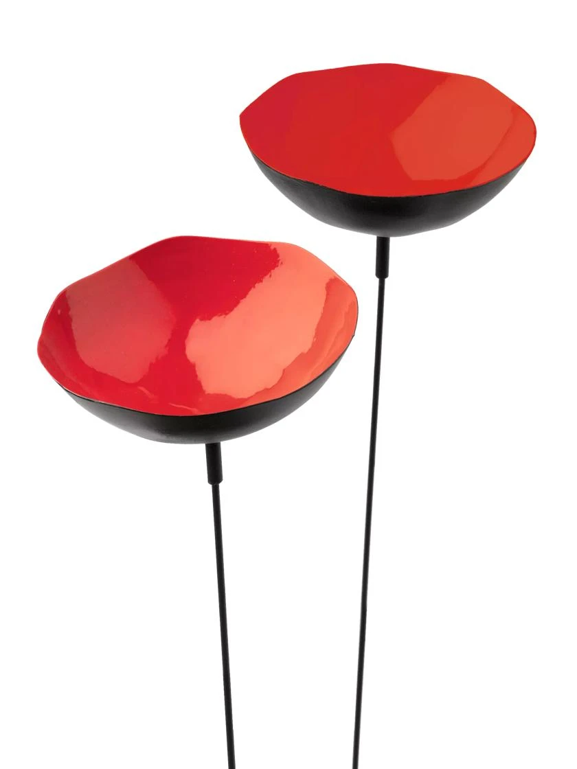 Red Poppy Sways, Set Of 5 6 Red Poppy Sways, Set Of 5 - Image 4